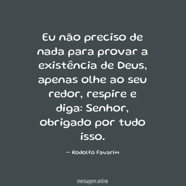 Eu não preciso de nada para provar a