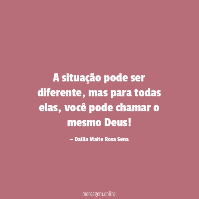 A situação pode ser diferente