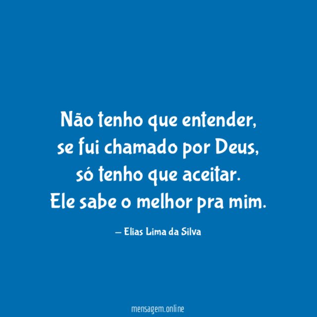 Não tenho que entender