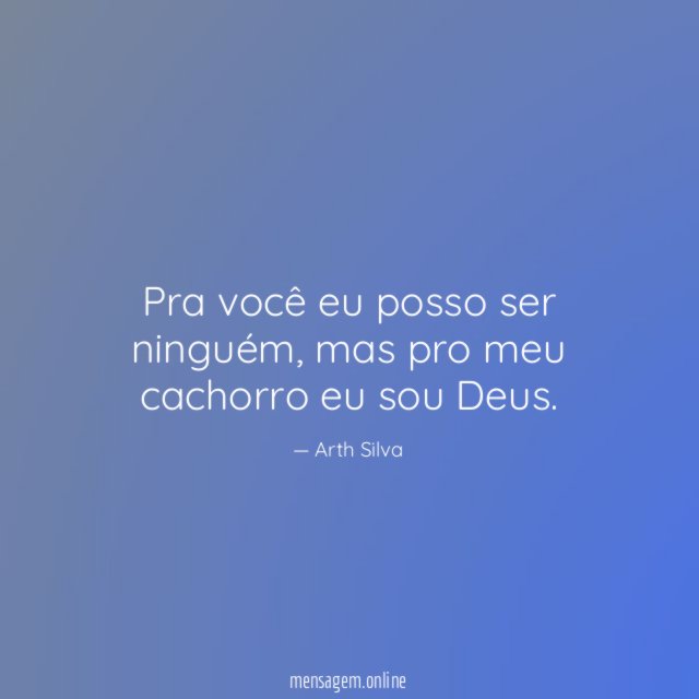 Pra você eu posso ser ninguém