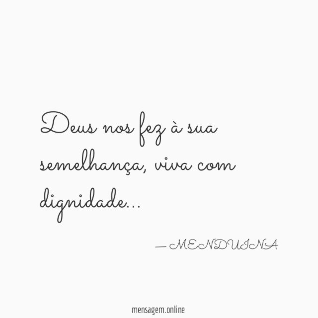 Deus nos fez à sua semelhança