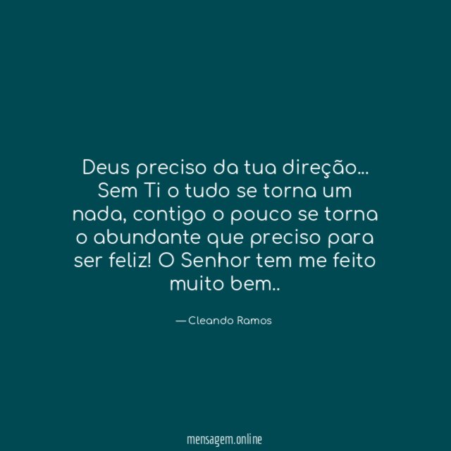 Deus preciso da tua direção