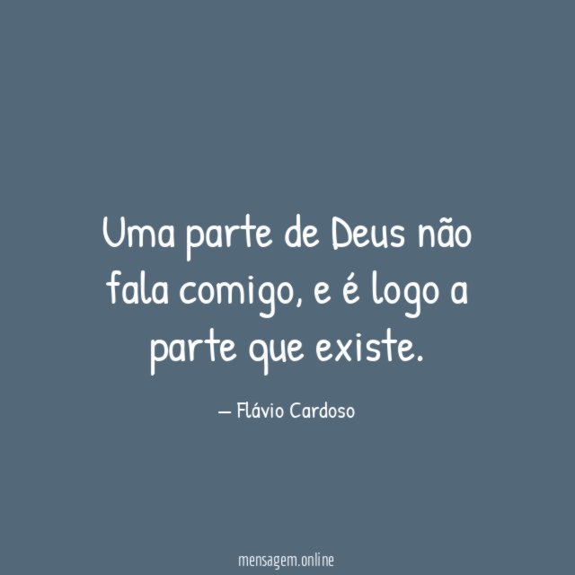 Uma parte de Deus não fala comigo