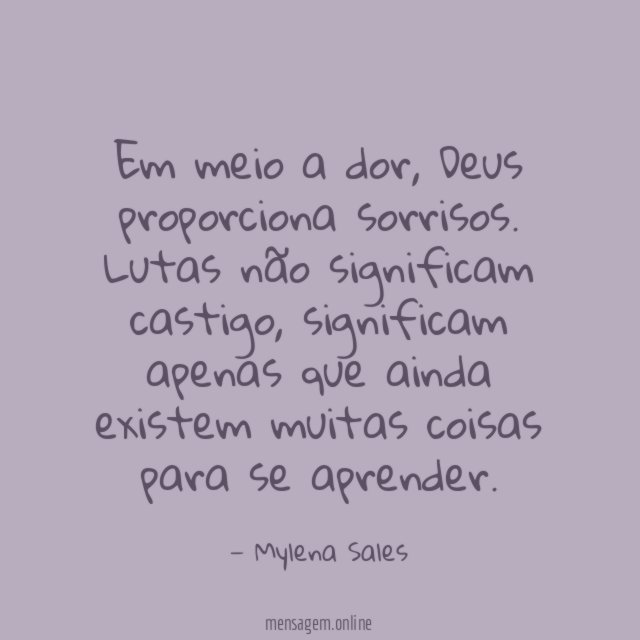 Em meio a dor