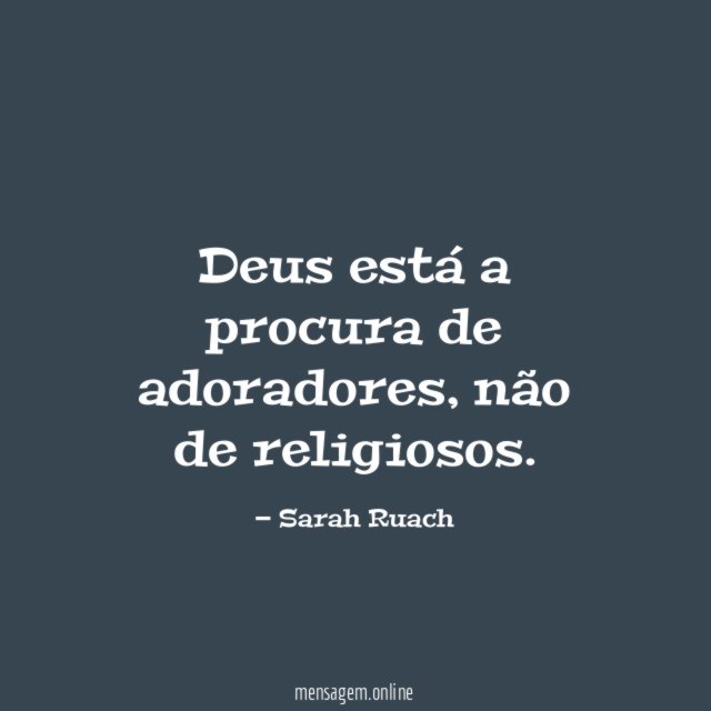 Deus está a procura de adoradores