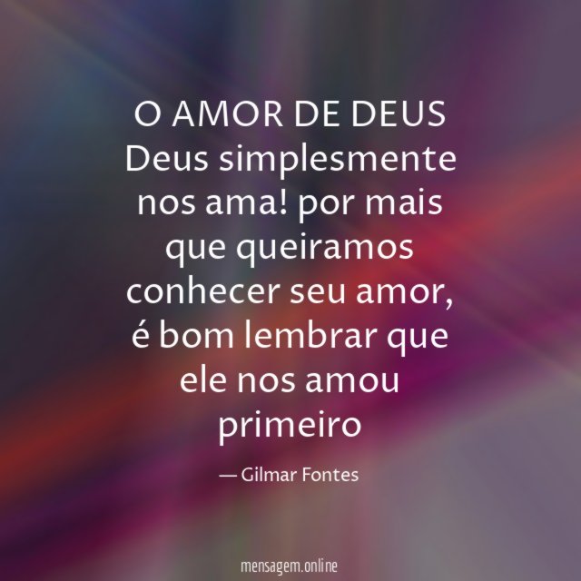 O AMOR DE DEUS
