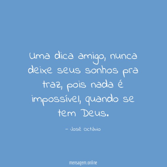 Uma dica amigo