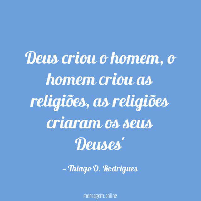 Deus criou o homem