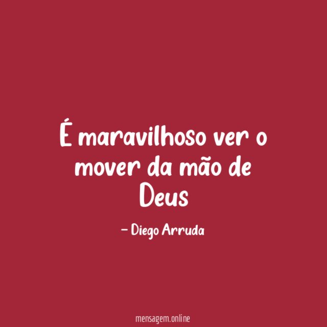 É maravilhoso ver o mover da mão de Deus