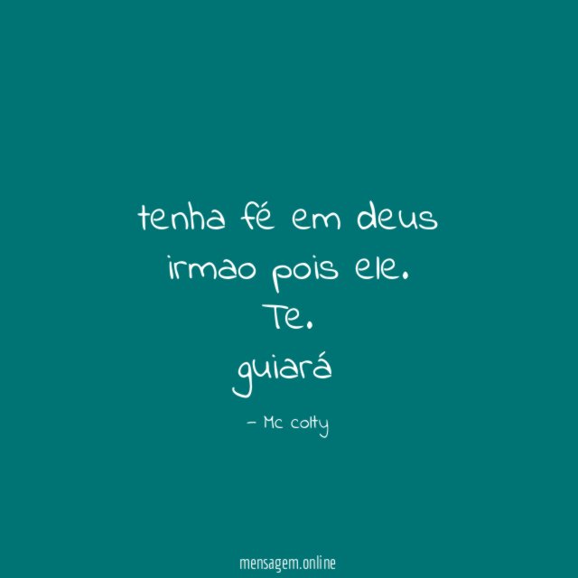 tenha fé em deus irmao pois ele