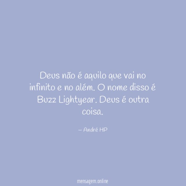 Deus não é aquilo que vai no infinito e no além