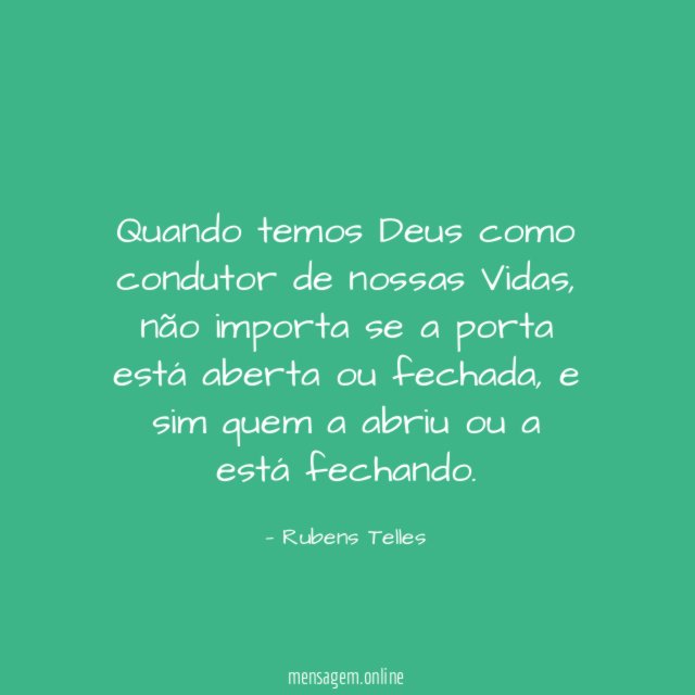 Quando temos Deus como condutor de nossas Vidas