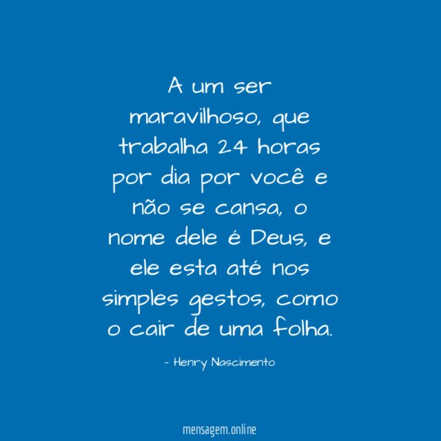 A um ser maravilhoso