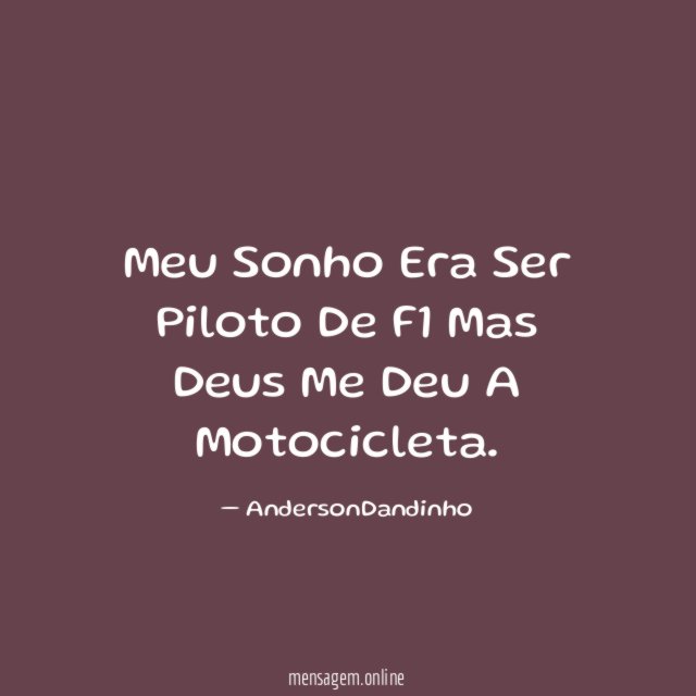 Meu Sonho Era Ser Piloto De F1 Mas Deus