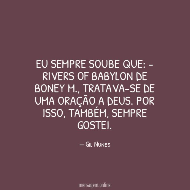 Eu sempre soube que