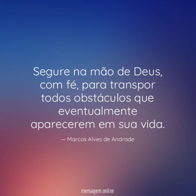 Segure na mão de Deus