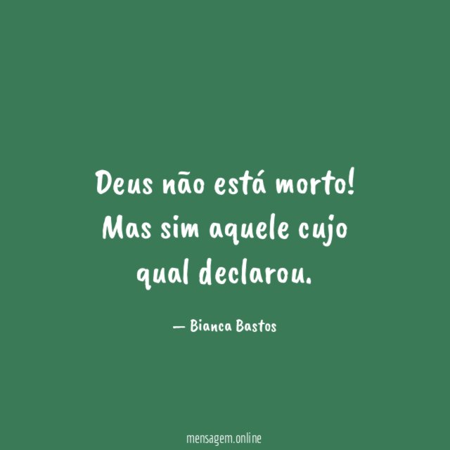 Deus não está morto