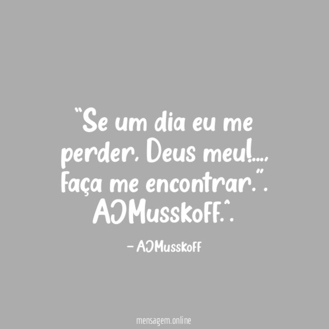 Se um dia eu me perder