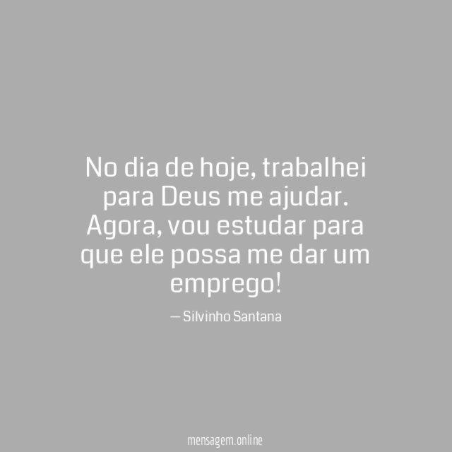 No dia de hoje