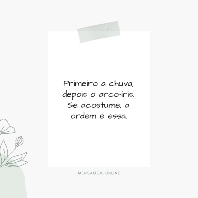 Primeiro a chuva