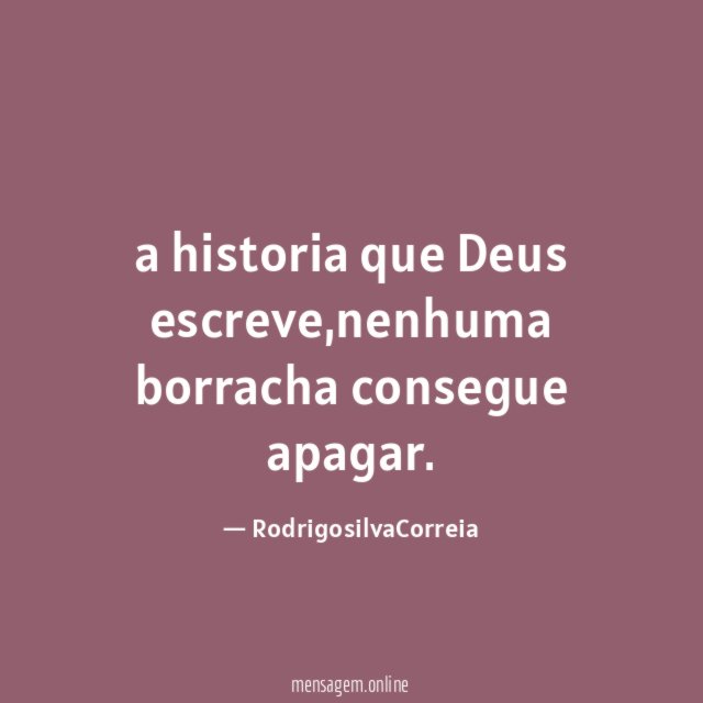 a historia que Deus escreve