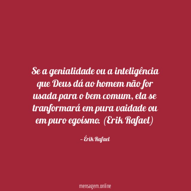 Se a genialidade ou a inteligência que Deus