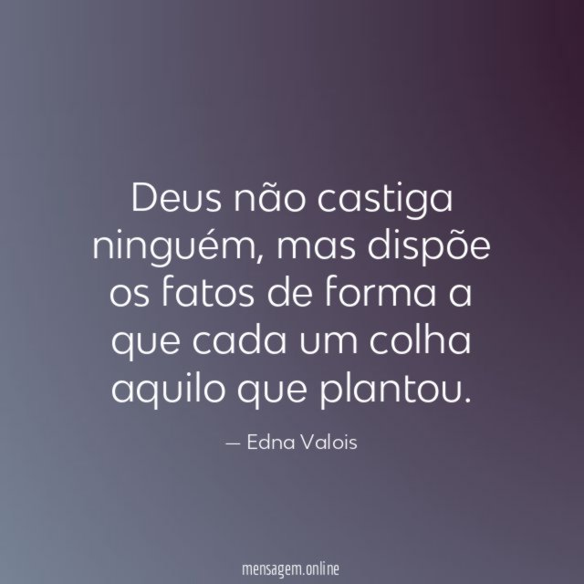 Deus não castiga ninguém