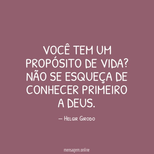 Você tem um propósito de vida