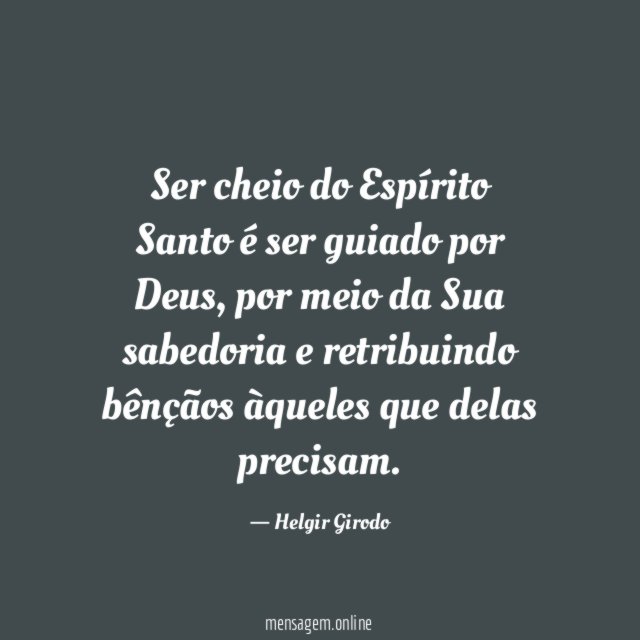 Ser cheio do Espírito Santo é ser guiado por Deus
