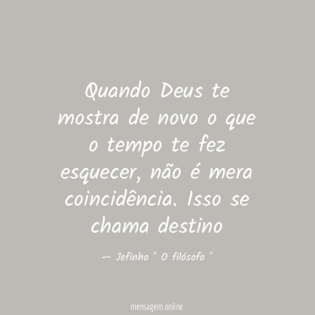 Quando Deus te mostra de novo