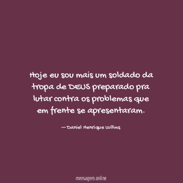 hoje eu sou mais um soldado da tropa