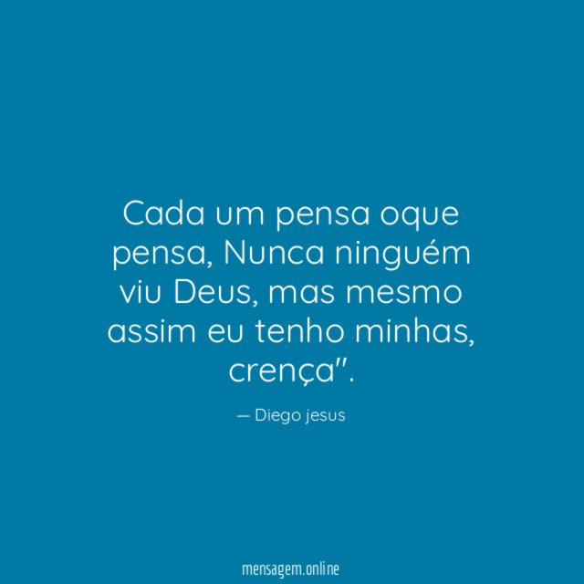 Cada um pensa oque pensa