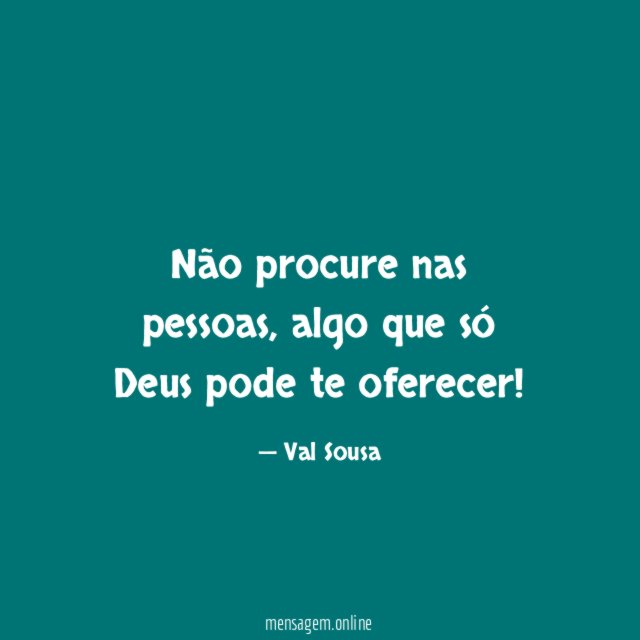 Não procure nas pessoas