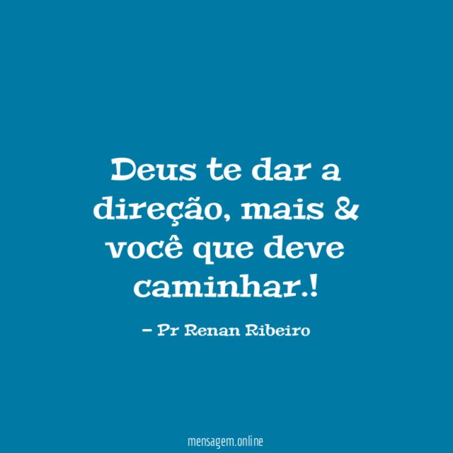 Deus te dar a direção