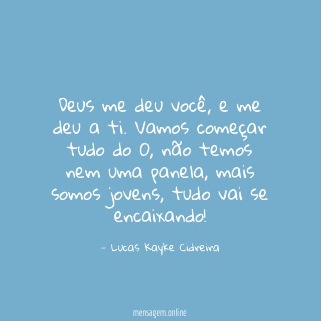 Deus me deu você