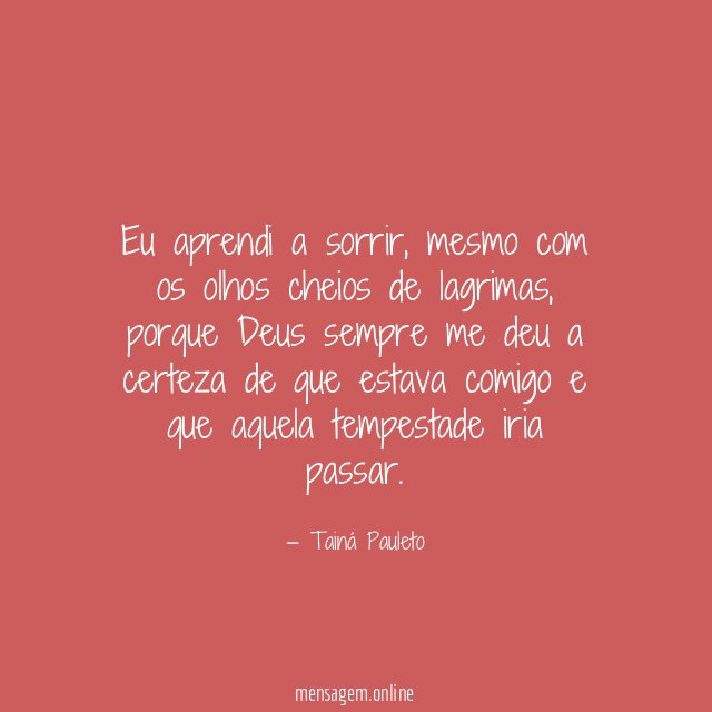 Eu aprendi a sorrir