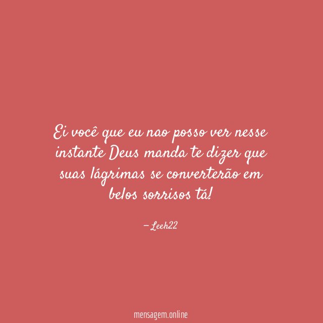 Ei você que eu nao posso ver nesse