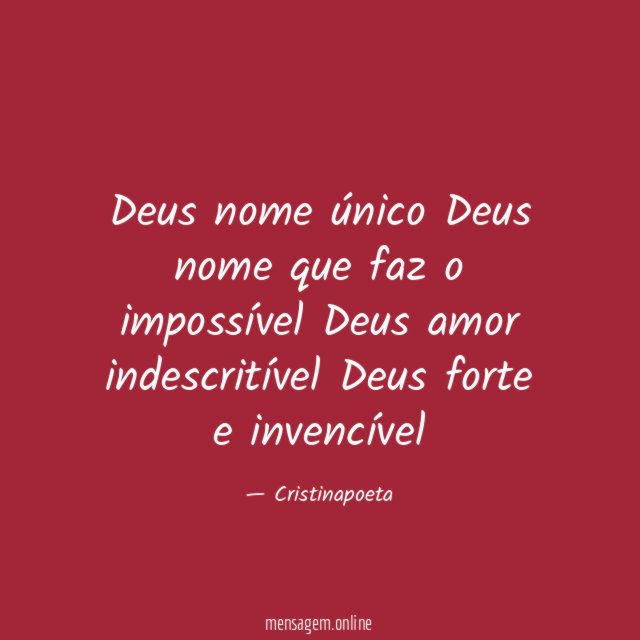 Deus nome único Deus nome que faz o impossível Deus