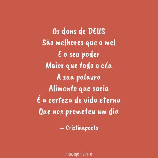 Os dons de DEUS São melhores que o mel E