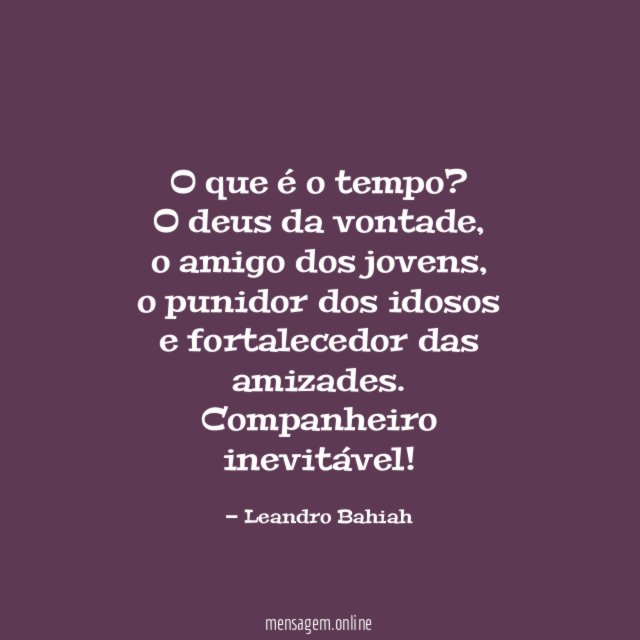 O que é o tempo