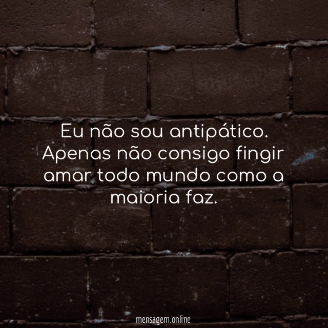 Eu não sou antipático