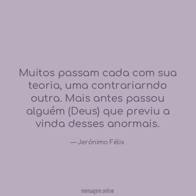 Muitos passam cada com sua teoria