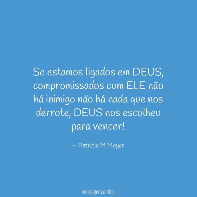 Se estamos ligados em DEUS