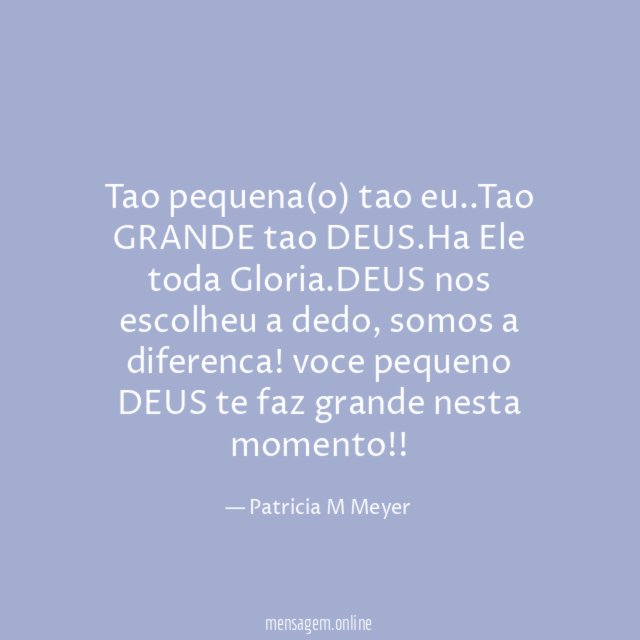 Tao pequena(o) tao eu
