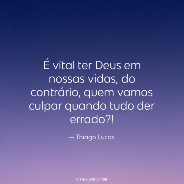 É vital ter Deus em nossas vidas