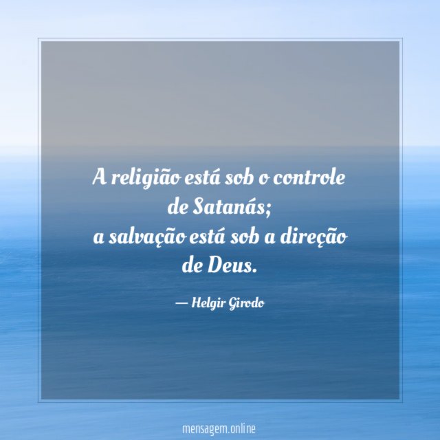 A religião está sob o controle de Satanás