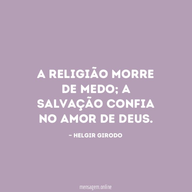 A religião morre de medo