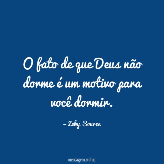 O fato de que Deus não dorme é