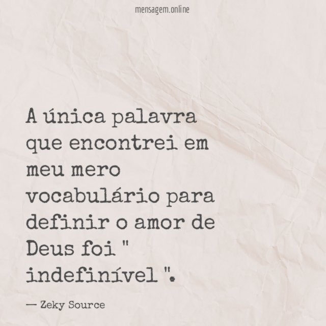 A única palavra que encontrei em meu mero