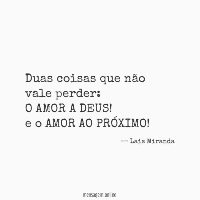 Duas coisas que não vale perder